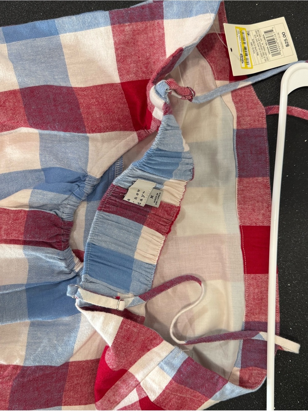 & Other Stories Red, Blue & White Gingham Spaghetti Strap Dress - Picture 5 of 5